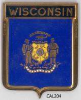 CAL204  - PLAQUE CALANDRE AUTO - WISCONSIN - Autres & Non Classés