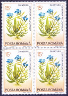 Romania 1993 MNH Blk, Plant Cross Gentian Medicine For Digestion Problems - Heilpflanzen