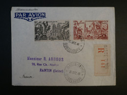 BU9  GUADELOUPE BELLE LETTRE REC.   1946  BASSE TERRE   A PANTIN  FRANCE +++AFF. PLAISANT+++ - Brieven En Documenten