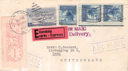 USA - EXPRESS 1952 NY - BERN/CH /*135 - Briefe U. Dokumente