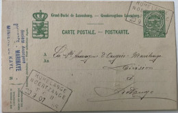 CP Luxembourg 1907.2 Marques RUMELANGE NOERTZANGE.SA D'Ougree MARIHE - 1907-24 Ecusson