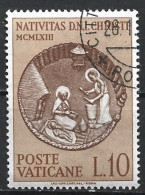 Città Del Vaticano, 1963 - 10 Lire Natale - Nr.372 - Usato° - Usados