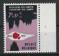 Belgie OCB 1540 ** MNH Met Plaatnummer 4 - 1961-1970