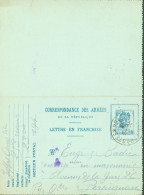 Guerre 14 Carte Lettre Locale Franchise Militaire FM Illustrée Tête République CAD Trésor & Postes SP 194 25 5 16 - Guerra De 1914-18