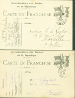 Guerre 14 CP Militaires Locales FM X2 6 Drapeaux Imp Puissant Amiens CAD Trésor & Postes SP 58 + 122 De 1914 - Oorlog 1914-18