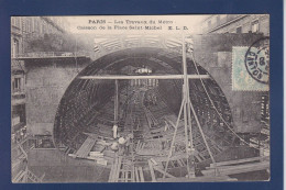 CPA [75] Paris > Construction Du Métro Circulé - Metro, Estaciones