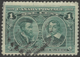 Canada. 1908 Quebec Tercentenary. 1c Used. SG 189 - Ungebraucht