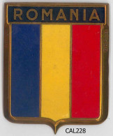 CAL228  - PLAQUE CALANDRE AUTO - ROMANIA - Plaques émaillées (après 1960)