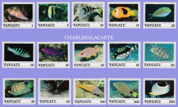 VANUATU  1987  MARINE LIFE  FISH DEFINITIVE STAMPS  15v.  S.G. 464-478  U.M. - Vanuatu (1980-...)