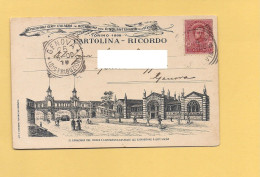 P3154 Piemonte TORINO Commemmorativa Esposizione 1898 50° Statuto Viaggiata - Expositions