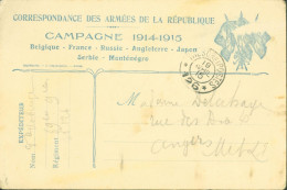 Guerre 14 CP Militaire Belgique France Russie Angleterre Japon Serbie Monténégro Trésor & Postes SP 126 - Oorlog 1914-18