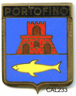 CAL233  - PLAQUE CALANDRE AUTO - PORTOFINO - Targhe Smaltate (a Partire Dal 1961)