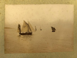 Royan * Photo Albuminée 1896 * La Rade , Bateaux * Pêche Pêcheurs ? * Format 16.5x11.5cm - Royan