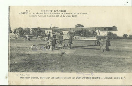 Circuit D Anjou  1912  Monoplan Zodiac Pilote Par Labouchere  Faisant Son Plein Cignature A Determine     Au Bas - Aviateurs