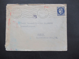 Frankreich 1941 Zensurbeleg / OKW Mehrfachzensur Paris 2 - Berlin Löwen Brauerei / OKW Stempel Geprüft - Lettres & Documents