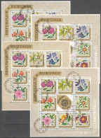 Burundi - BL17 - 4 Blocs - Indépendance - 1967 - Oblitérés - Used Stamps
