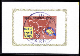 Turkey 1966 Balkanfila Souvenir Sheet Fine Used. - Oblitérés