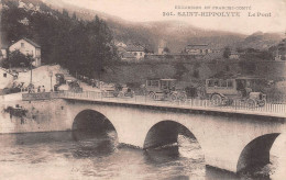 SAINT-HIPPOLYTE (Doubs) - Le Pont - Service Des Automobiles Du Doubs - Autobus - Ecrit 1918 (2 Scans) - Saint Hippolyte