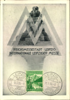 1937, Sonderkarte LEIPZOGER MESSE - Briefe U. Dokumente