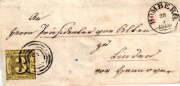 Thurn U Taxis, Brief Aus Homberg "33" Nach Linden B. Hannover, Michel Nr. 6 - Lettres & Documents