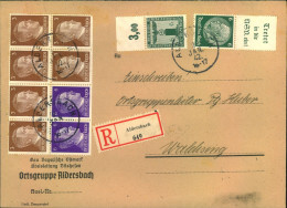 1942, Dienst-Einschreiben Mit MH- Und Dienstmarkenfrankatur Ab ALDERSBACH - Covers & Documents