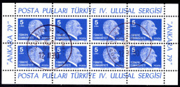 Turkey 1979 Ankara Stamp Exhibition Souvenir Sheet Fine Used. - Used Stamps