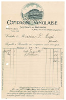 Facture 1910 Compagnie Anglaise Bruxelles - Ambachten