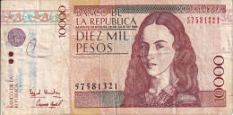 BILLETE DE COLOMBIA DE 10000 PESOS DEL AÑO 1999 (BANKNOTE) - Colombia
