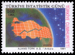 Turkey 1991 National Statistics Day Perf 14 Unmounted Mint. - Ongebruikt