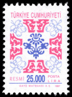 Turkey 1997 25000l Official Unmounted Mint. - Unused Stamps