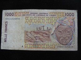 COTE D'IVOIRE - 1000 Francs  1999 A - Banque Centrale Des états De L'Afrique De L'ouest  **** ACHAT IMMEDIAT **** - Elfenbeinküste (Côte D'Ivoire)