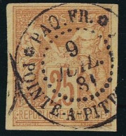 Guadeloupe - Colonies Générales N°44 Oblitéré Pointe à Pitre Paq. Fr. - TB - Used Stamps