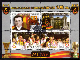 Turkey 2005 Galatasary Sports Club Souvenir Sheet Fine Used. - Oblitérés