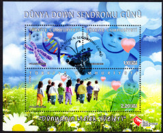 Turkey 2013 World Down Syndrome Day Souvenir Sheet Fine Used. - Gebruikt