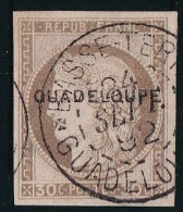 Guadeloupe N°12 - Oblitéré Basse Terre - Signé Carion -TB - Used Stamps