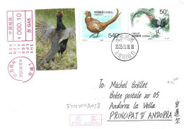 Chinese Pheasants / Chinesische Fasane . Letter From China To Andorra (Principat) 2023 - Gallinacées & Faisans