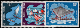 Wallis And Futuna 1972 Sailing Pirogues Postage Set Lightly Mounted Mint. - Nuevos