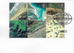 GB 2002 COASTLINES, MARYHILL WRITERS CLUB OFFICIAL POSTCARD (PAIR), RARELY SEEN - 2001-10 Ediciones Decimales