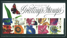 1997 Greeting Stamps. 19th-century Flower Paintings Presentation Pack. - Presentation Packs