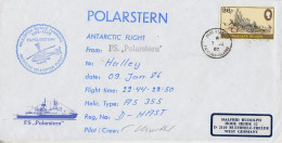 British Antarctic Territory (BAT) Heli Flight From Polarstern To Halley 9 JAN 1986 Ca Polarster Ca Port Stanley (ST164A) - Vols Polaires