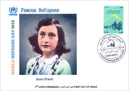 ARGHELIA 2015 - FDC - World Refugee Day Anne Frank Réfugiés Weltflüchtlingstag  Día Mundial Del Refugiado Refugees - Flüchtlinge
