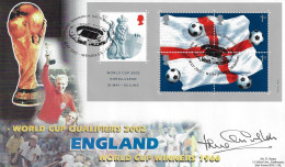 GB 2002 WORLD CUP, D HARPER OFFICIAL FDC SIGNED BY JACK CHARLTON WORLD CUP WINNER - 2001-2010. Decimale Uitgaven