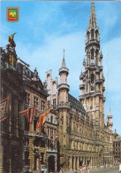 CPSM BELGIQUE BRUXELLES Un Coin De La Grand'Place Avec L'Hôtel De Ville - Places, Squares