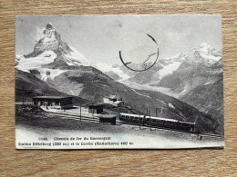 Chemin De Fer Du Gornergrat .station Riffelberg Et Le Cervin Matterhorn - Matt