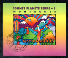 UNO-GENF Block 9, Bl.9 FD Canc. - Planet Earth Summit, Sommet Planète Terre - UN GENEVA / ONU GENÈVE - Blocks & Sheetlets