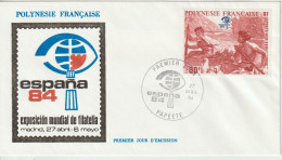 Polynésie FDC 1984 Espana 82 PA 182 - FDC