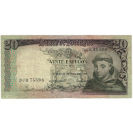 Billet, Portugal, 20 Escudos, 1964-05-26, KM:167b, TB - Portugal