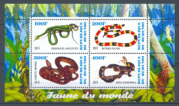 Burundi 2011 Snakes Reptiles Wild Animals MNH Block No 2 - Serpents