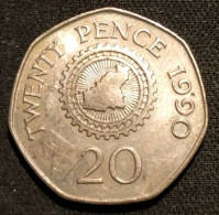 GUERNESEY - 20 PENCE 1990 - Elizabeth II - 3eme Effigie - KM 44 - TWENTY PENCE - GUERNSEY - Guernesey