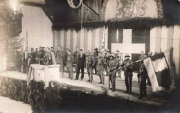 Carte-Photo Armée Suisse - Schweizer Armee - Militaria Dubendorf Zürich Walliser Flagge Historische Rekonstruktion - Dübendorf